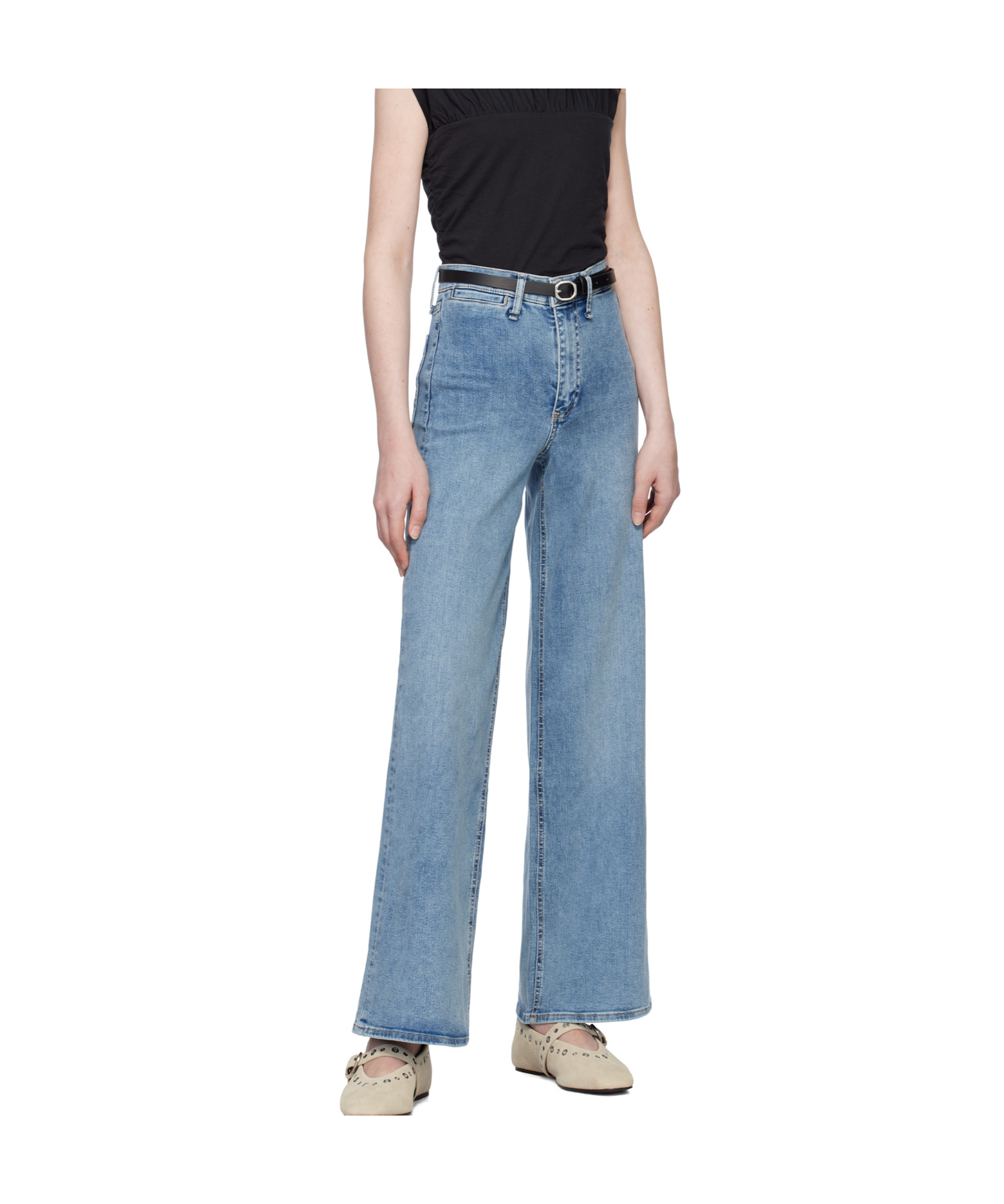 Rag & Bone Blue Straight Epic Hadley Jeans In Blue