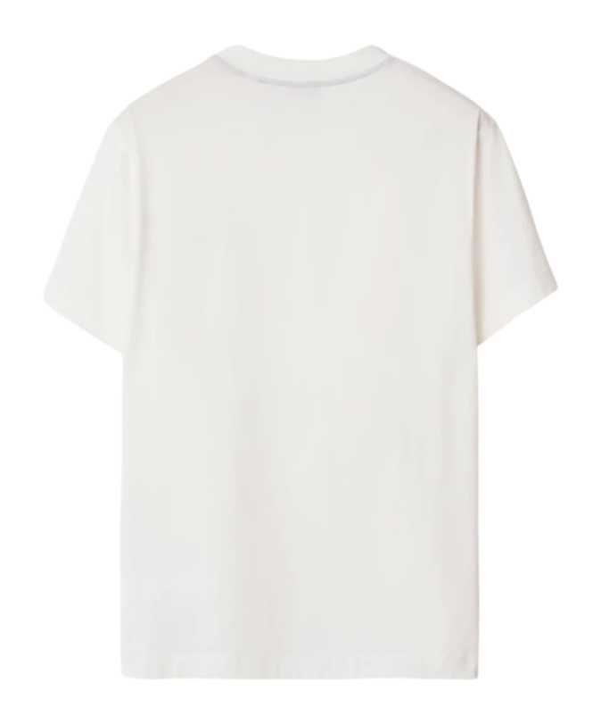 Shop Burberry Equestrian Knight-embroidered T-shirt In White