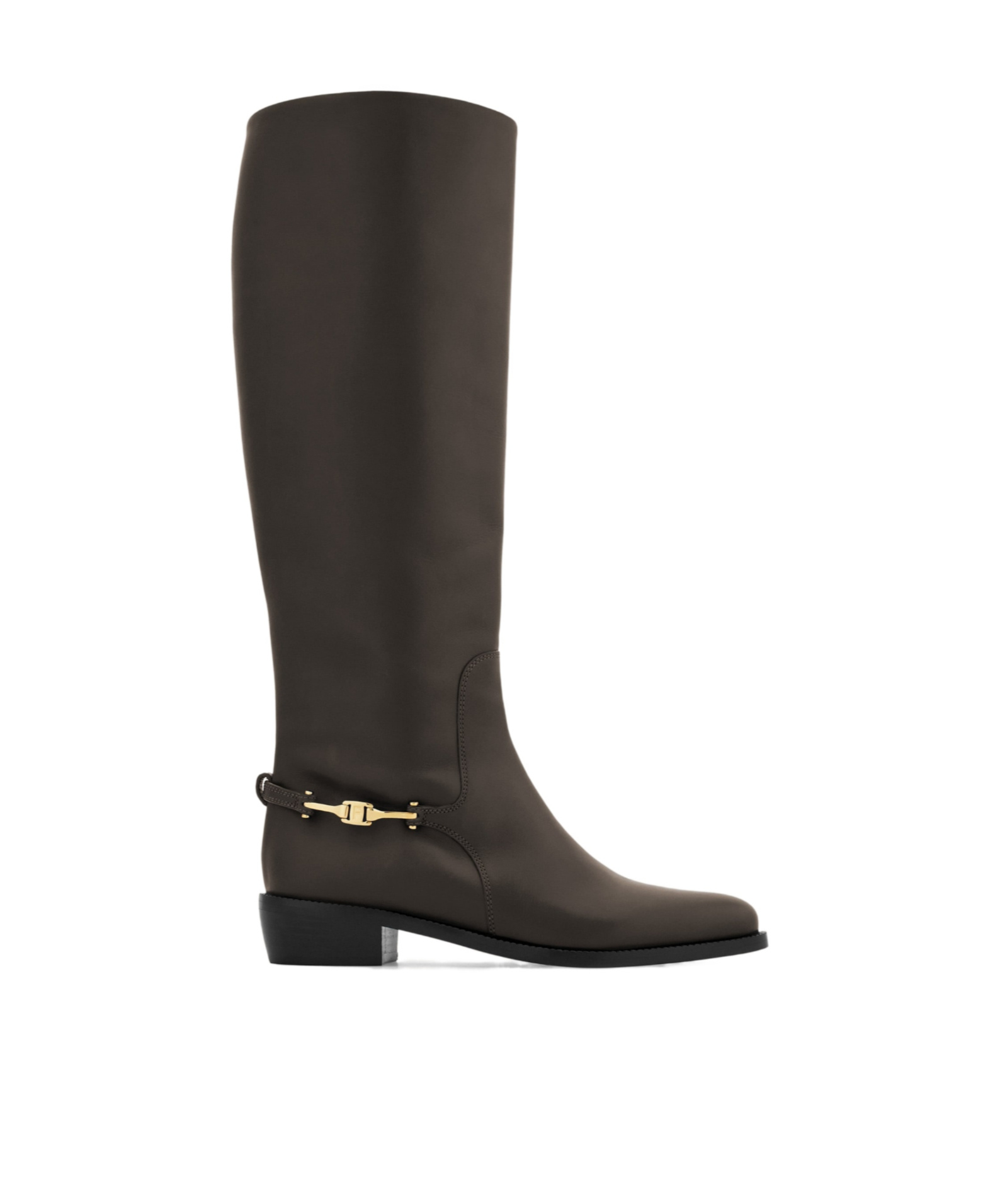 Ferragamo 35mm Leather Knee-high Boots In Black