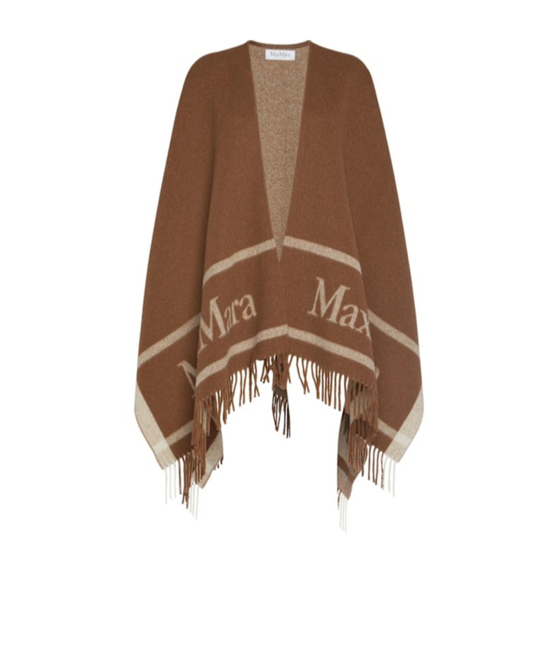 Max Mara Fringed Cloak And Scarf