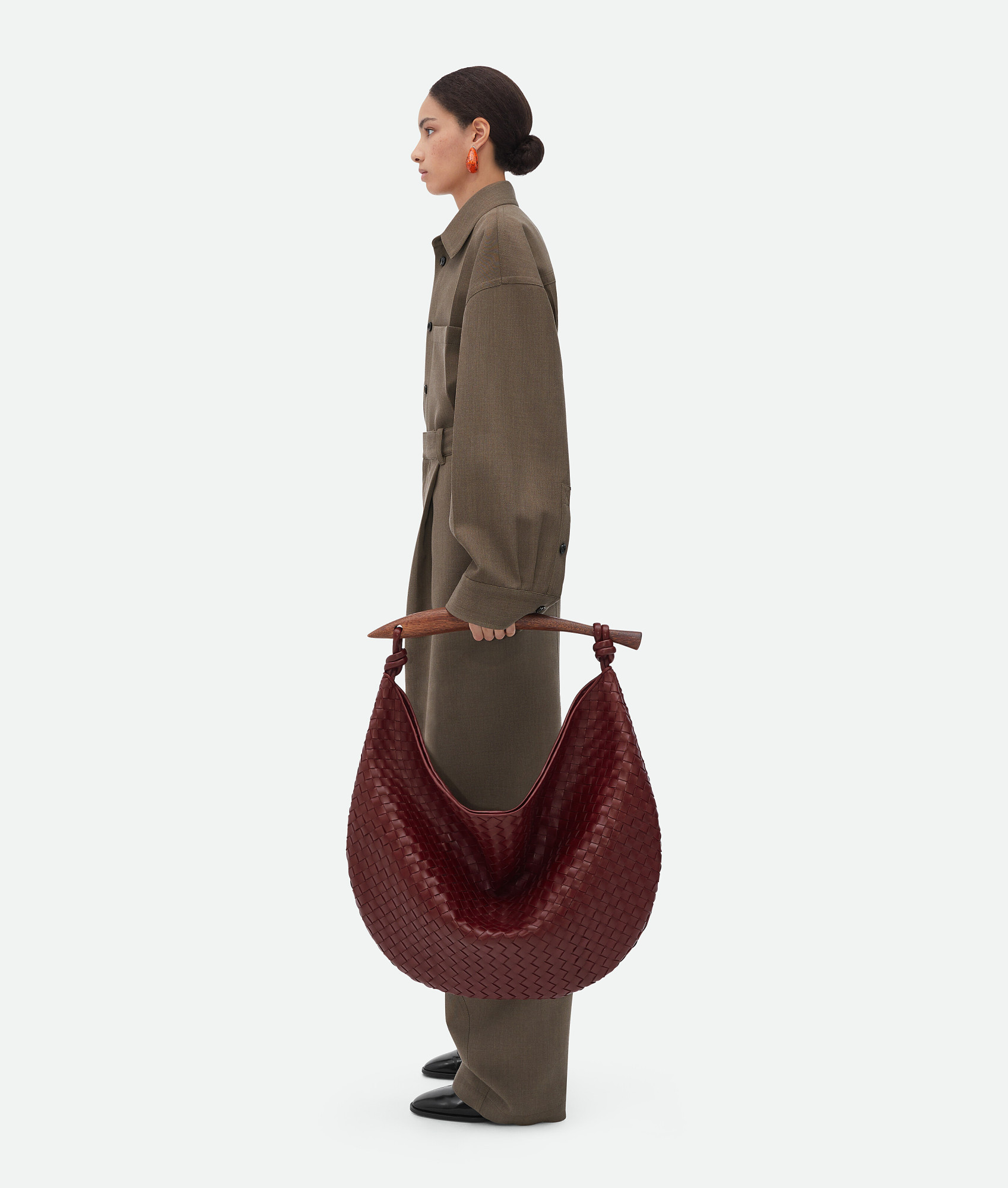 Shop Bottega Veneta Sardine Bermuda In Red