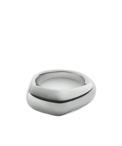 Bottega Veneta Kleiner Fin Ring In Silver