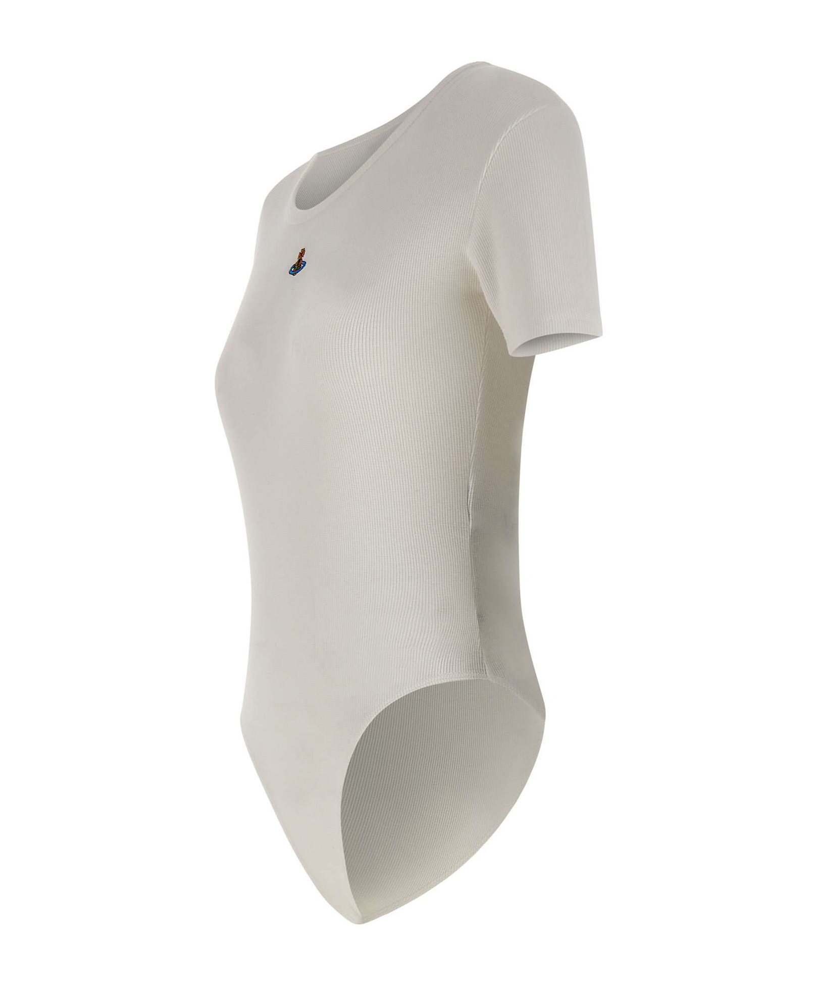 Vivienne Westwood Orb-embellished Ribbed Bodysuit In White