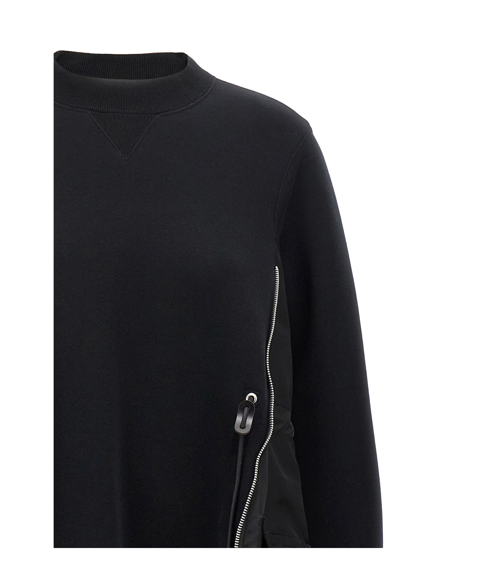 Sacai Long-sleeved Dress In Black