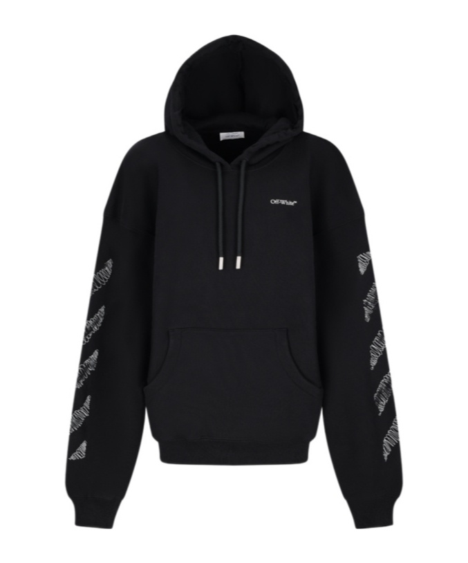 Off-white Scribble Hoodie In Black