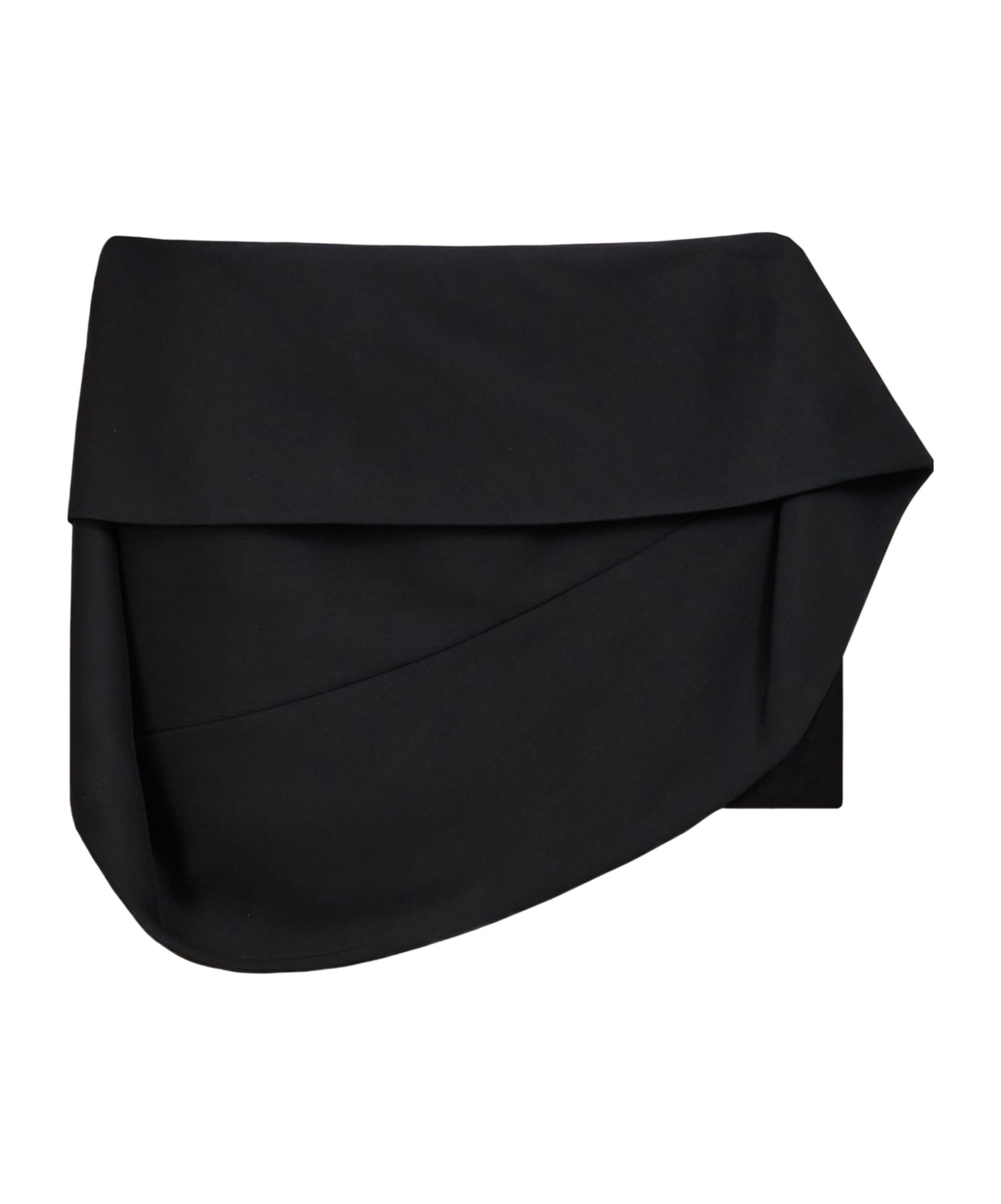 Ferragamo Draped Basque Mini Skirt In Black