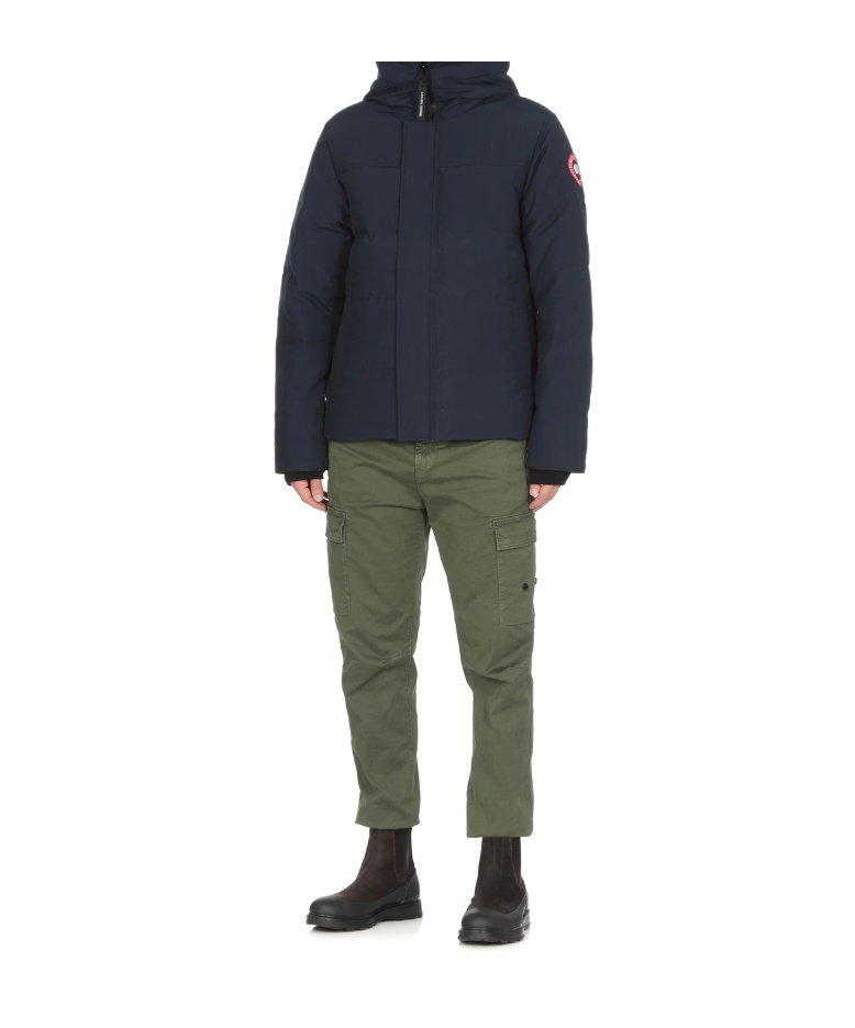 Canada Goose Hooded Parka With Zip Pockets And Cuffs In Black
