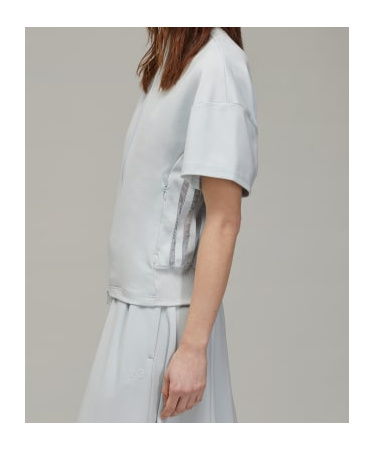 Y-3 3-stripes Short Sleeve Track Top In White