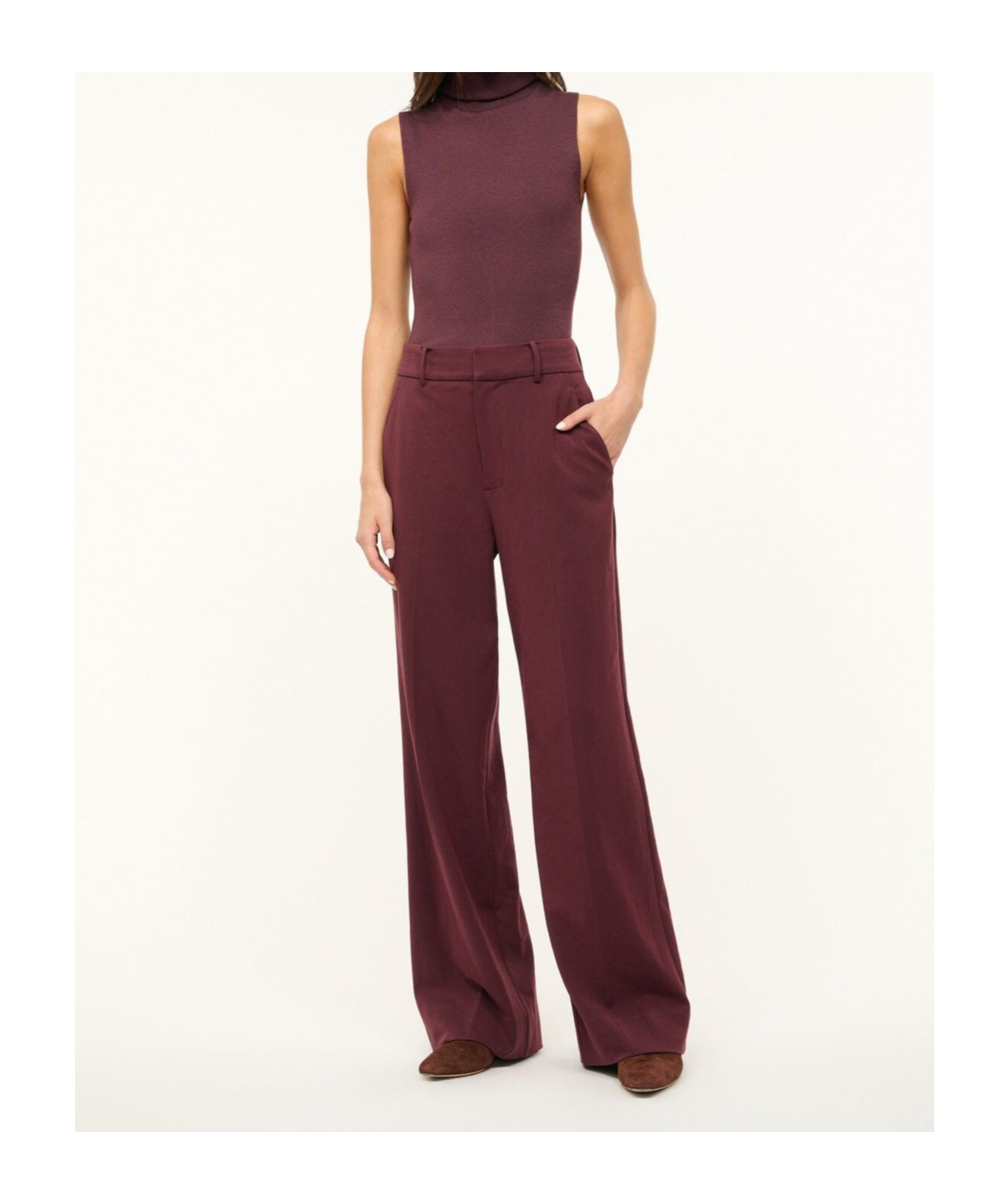 STAUD STAUD PRINCE SUITING TAILORED TROUSERS