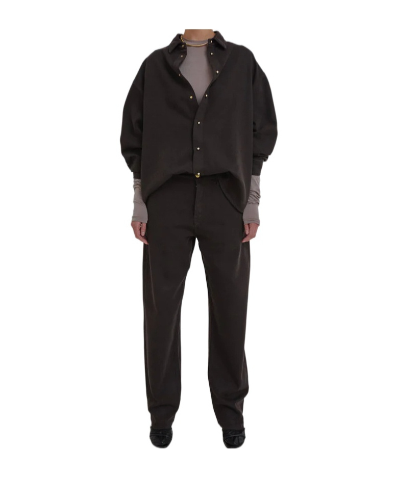Darkpark Relaxed Fit Tencel Denim In Brown