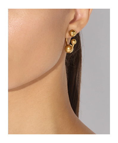Jean Paul Gaultier Pierced Earrings In Yellow