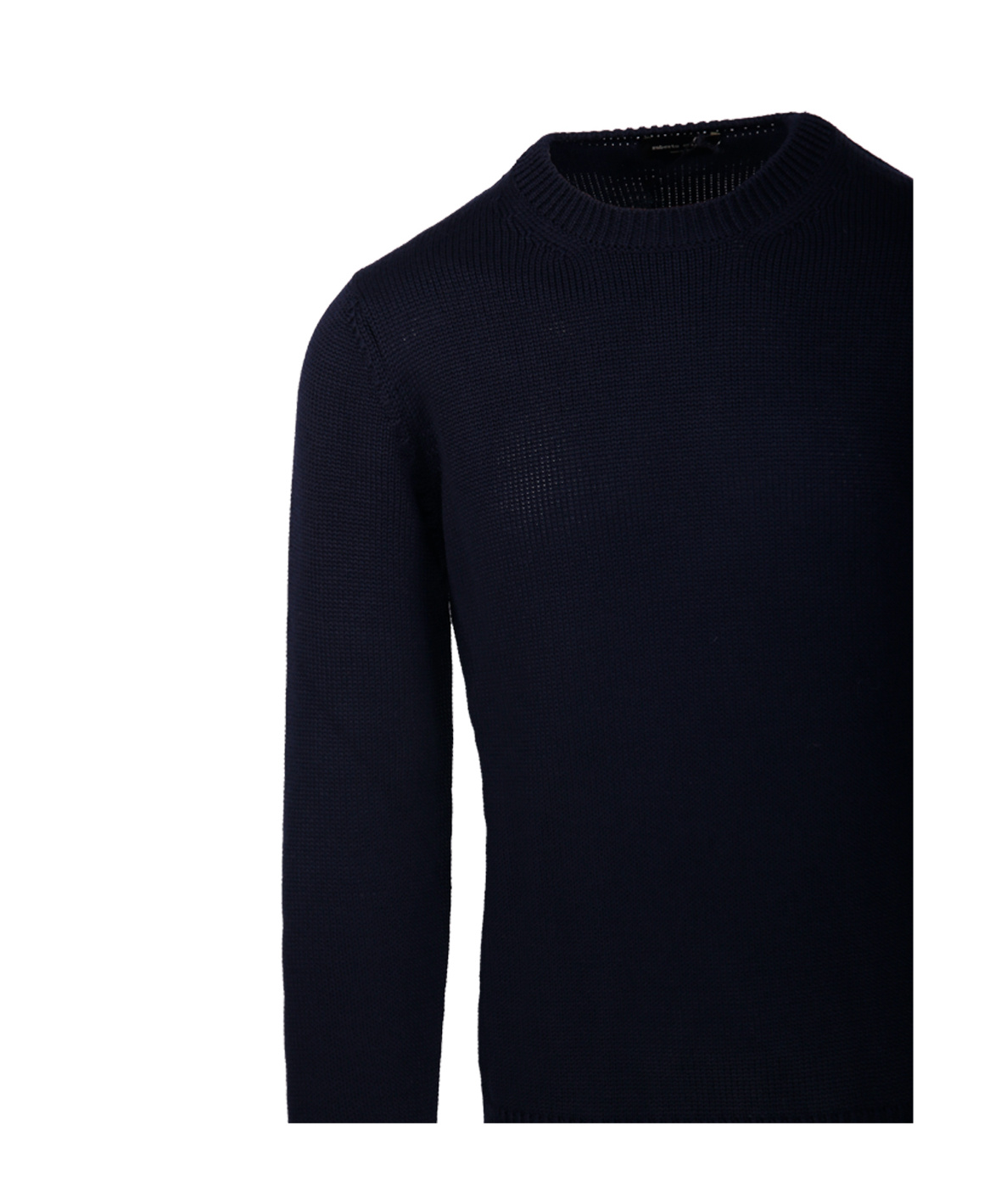 Roberto Collina Ribbed Round Neck Sweater With Long Sleeves In Black