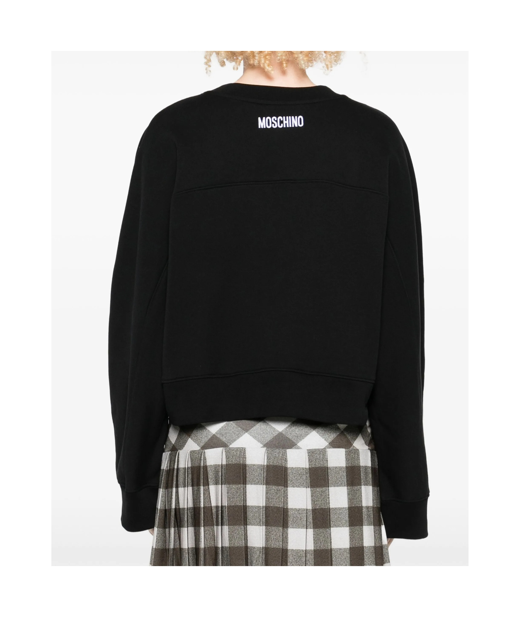 Moschino Long-sleeved Sweatshirt In Black