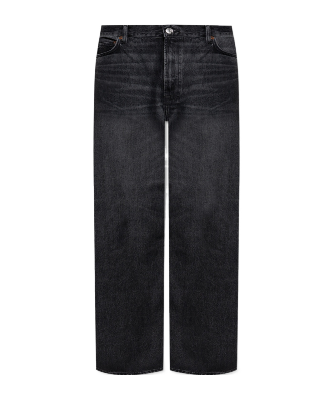 Samsoe & Samsoe Five-pocket Design Wide-leg Jeans In Black