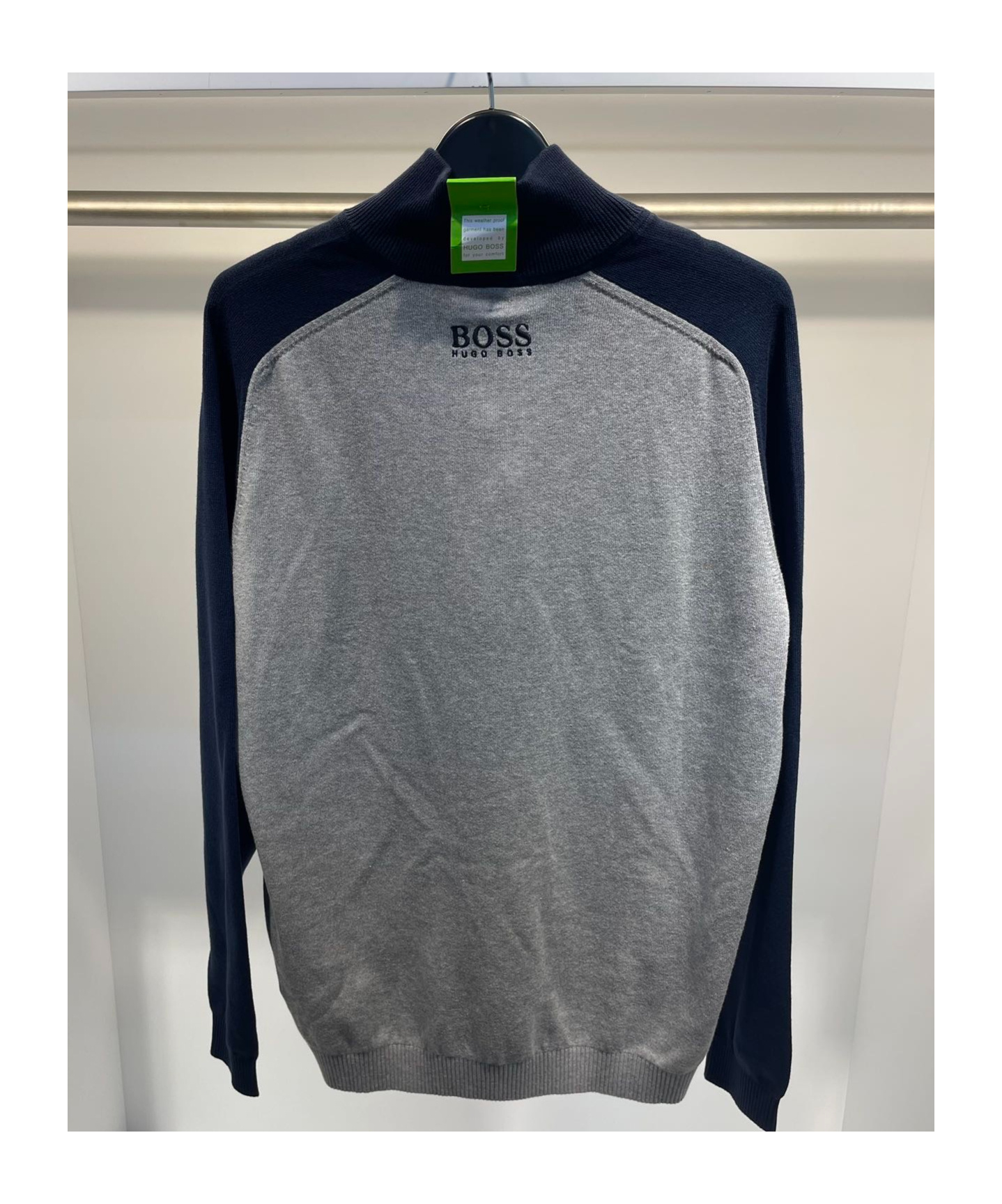 HUGO BOSS HALF-ZIPPER LONG-SLEEVED SWEATER