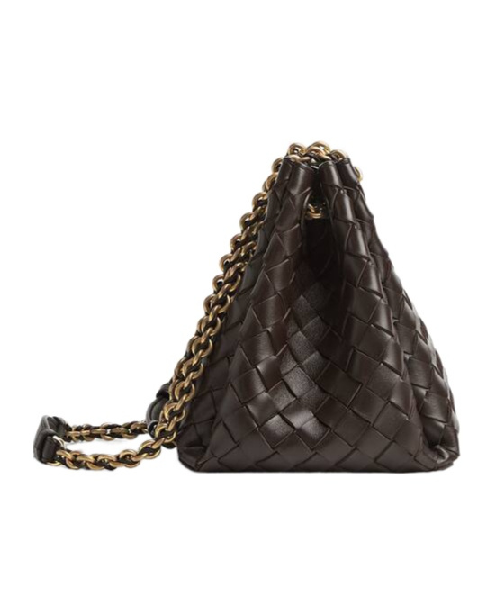 Bottega Veneta Intrecciato Parachute Shoulder Bag In Black
