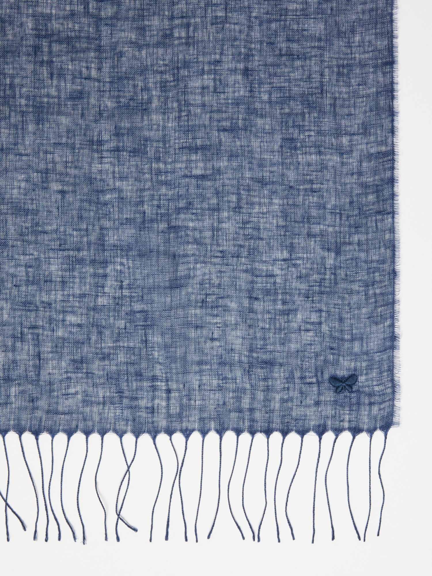 Weekend Max Mara Fringed Scarf In Blue