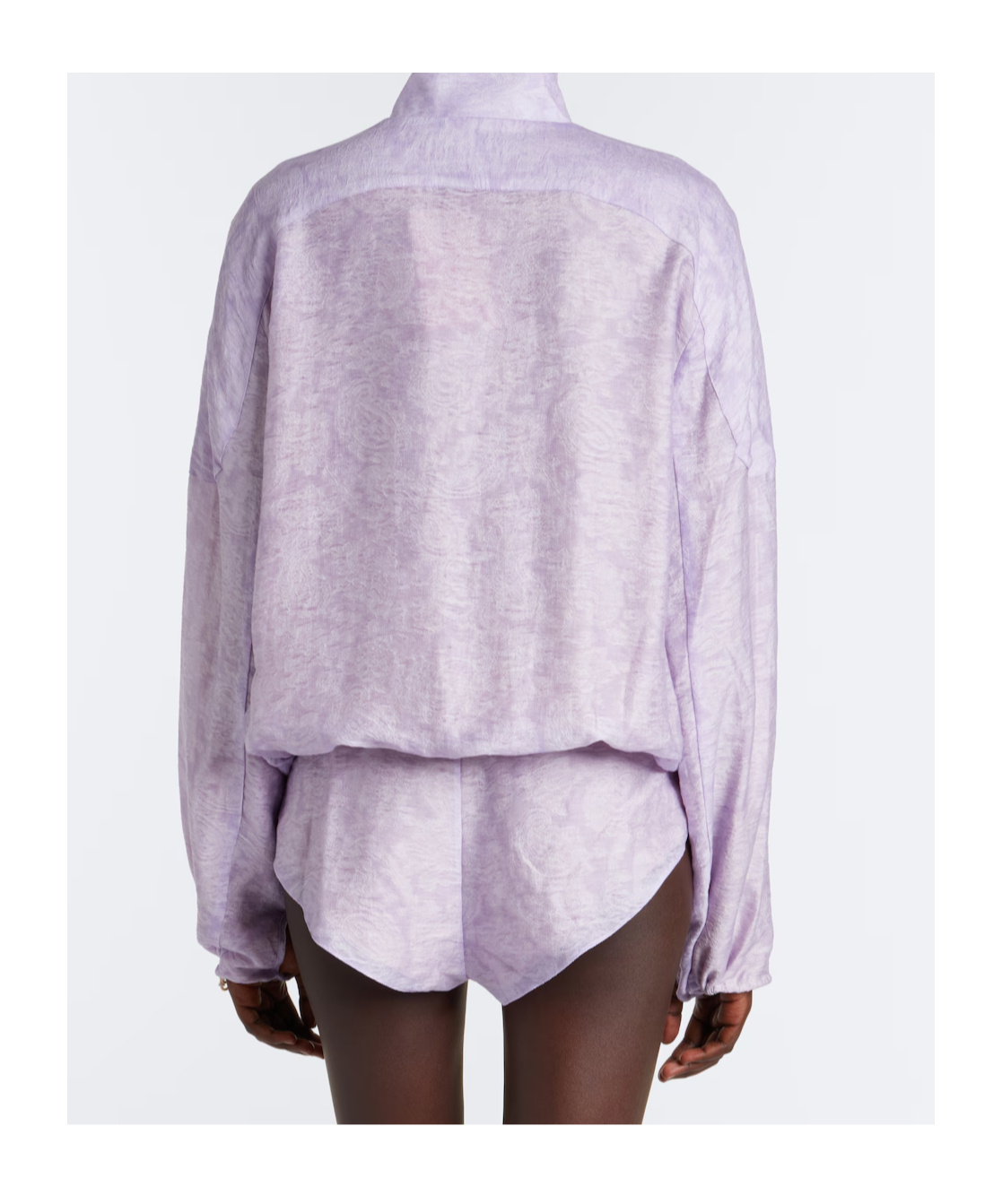 Christopher Esber Light Leak Jacquard Romper In Purple