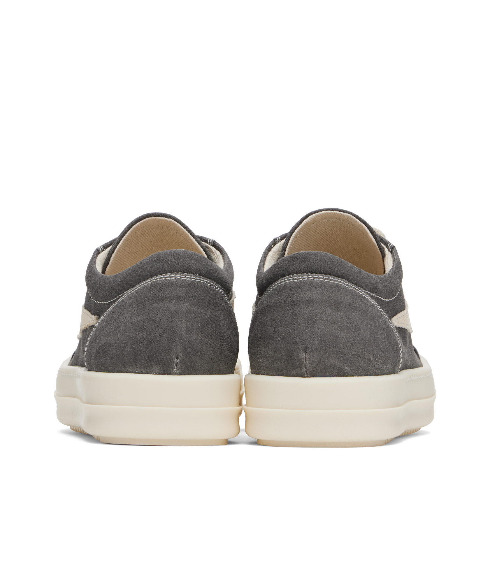 Rick Owens Drkshdw Gray Hollywood Vintage Sneaks Sneakers In White