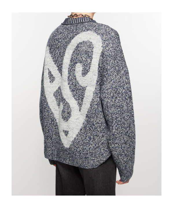 Acne Studios Jacquard Jumper In Gray