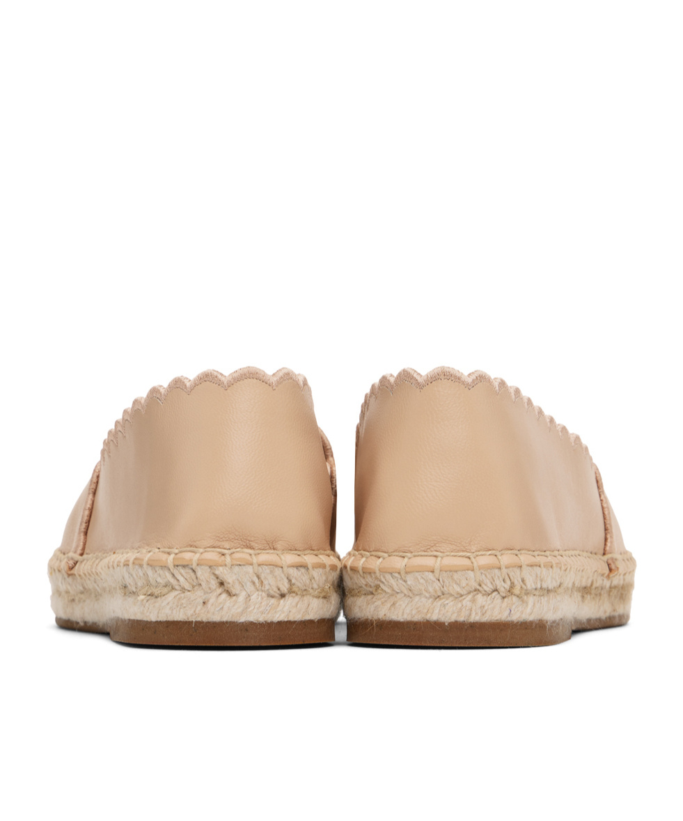 Chloé Pary Straw Woven Shoes In Nude