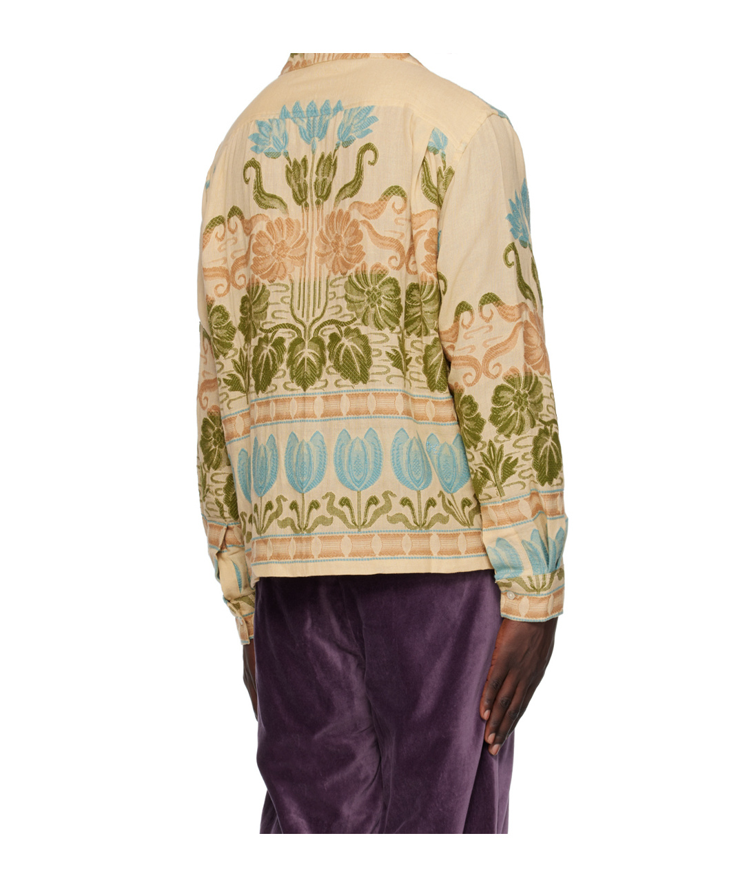 Bode Beige Tulipia Shirt In Nude