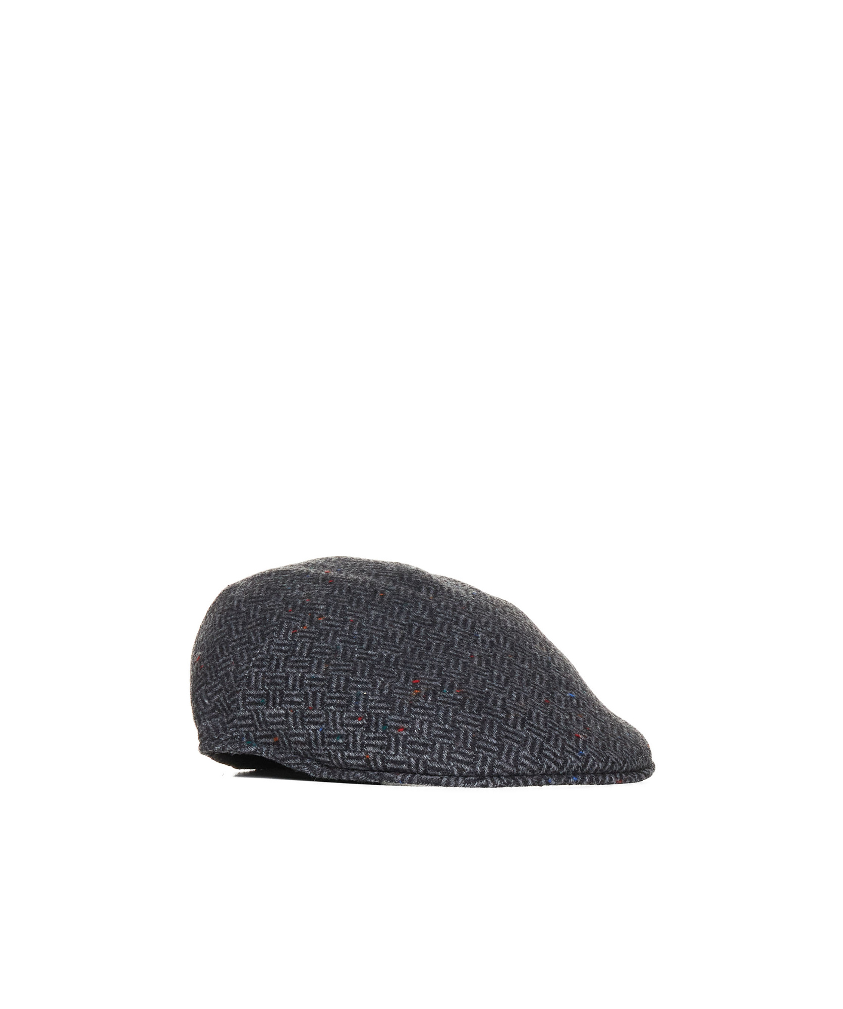 Borsalino Herringbone-pattern Flat Cap In Gray