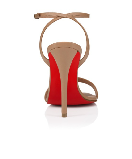 Christian Louboutin Miss Z Leather Red Sole Ankle-strap Sandals In Pink