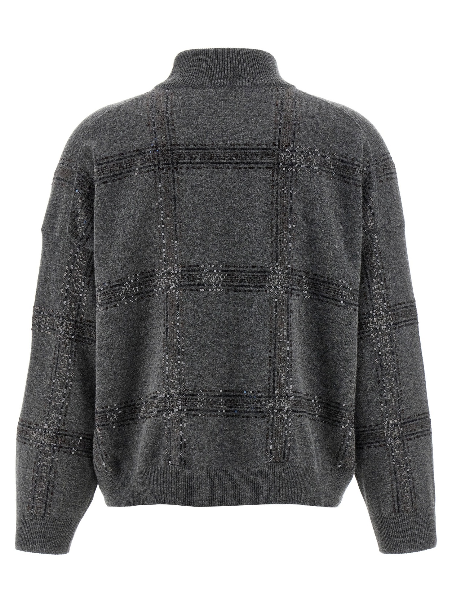Brunello Cucinelli Turtle-neck Sweater Sweaters And Cardigans Gray In Black