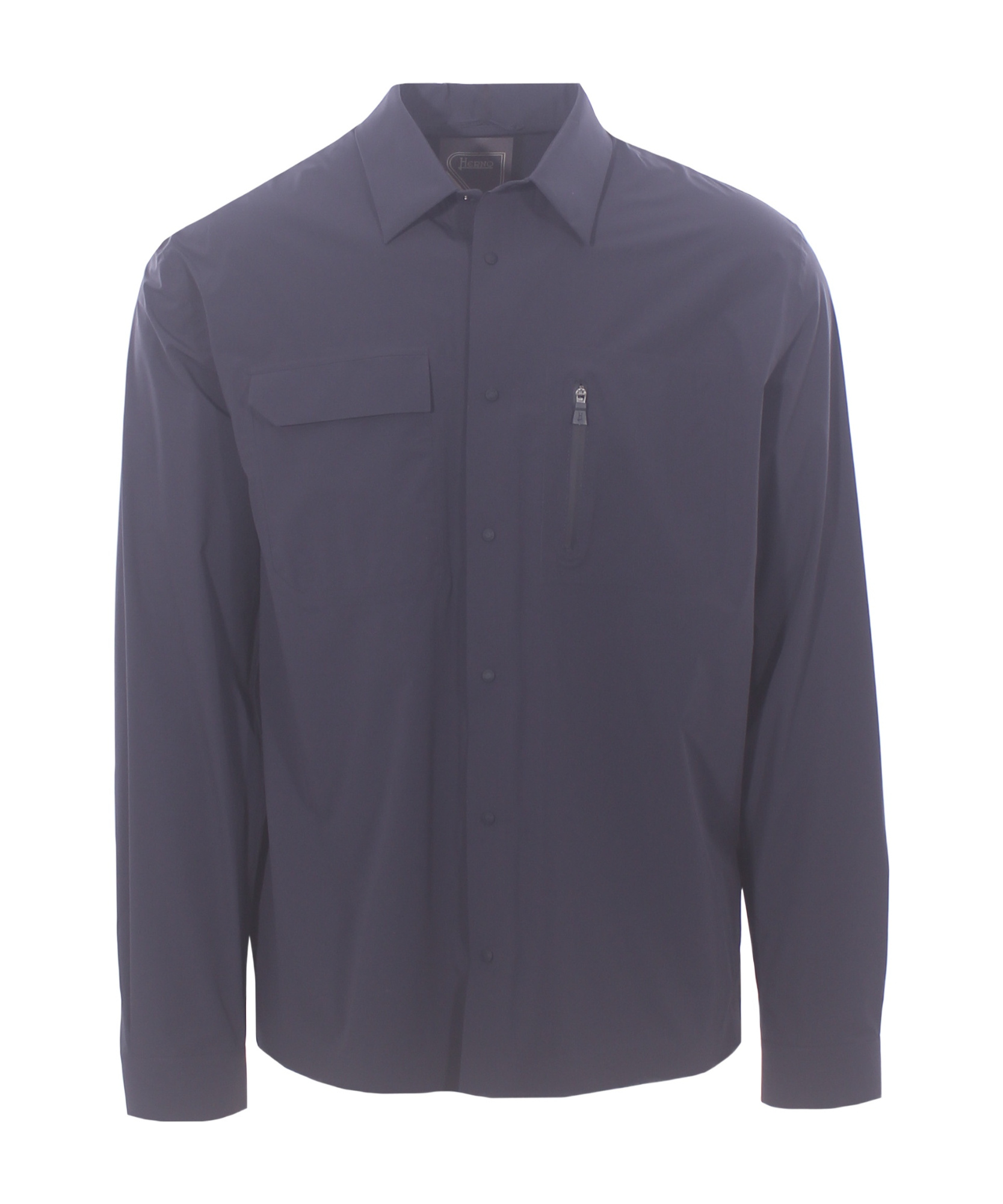 Herno Stretchy Polyamide Blend Shirt In Blue