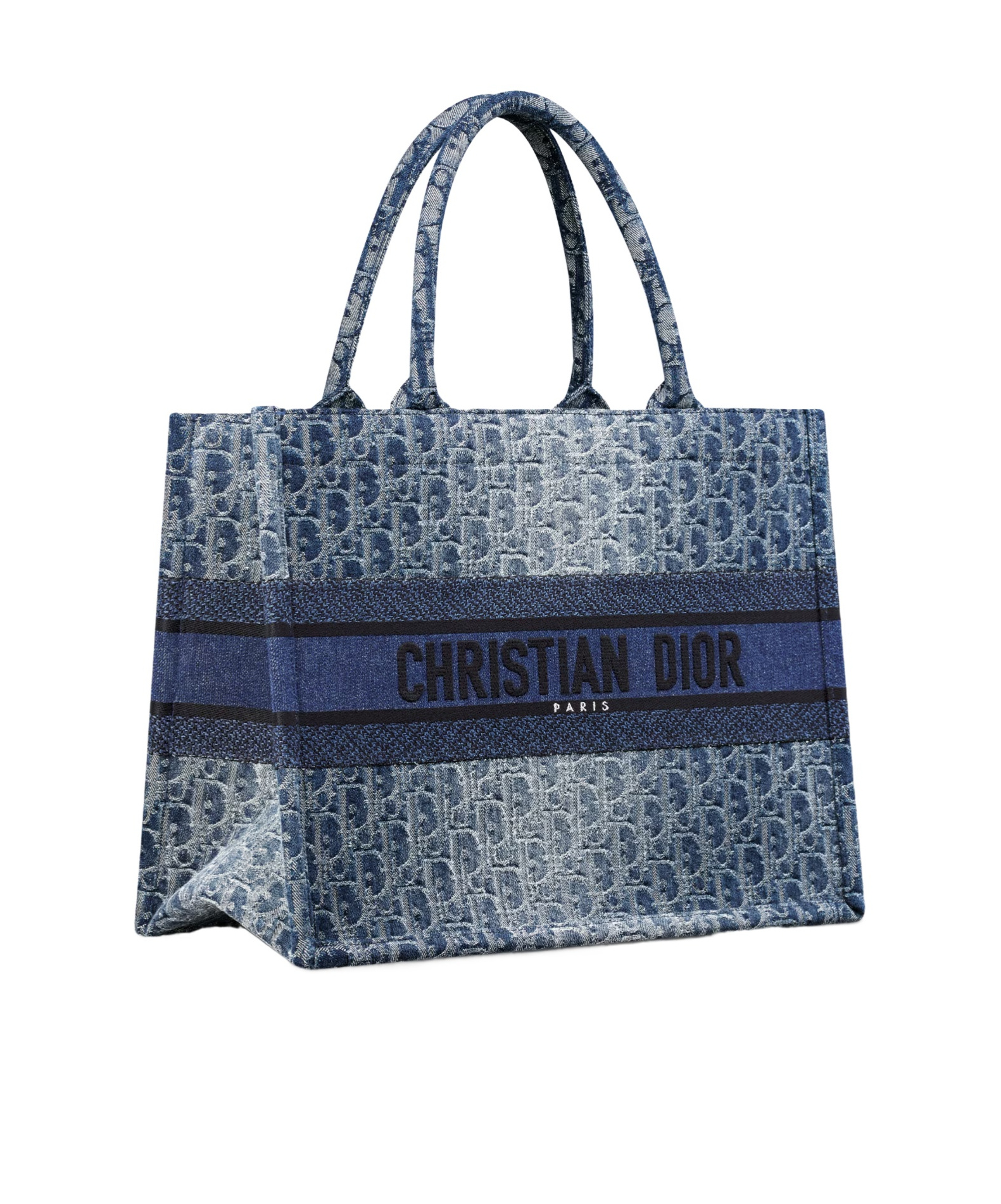 Dior Medium Book Tote Handbag In Blue