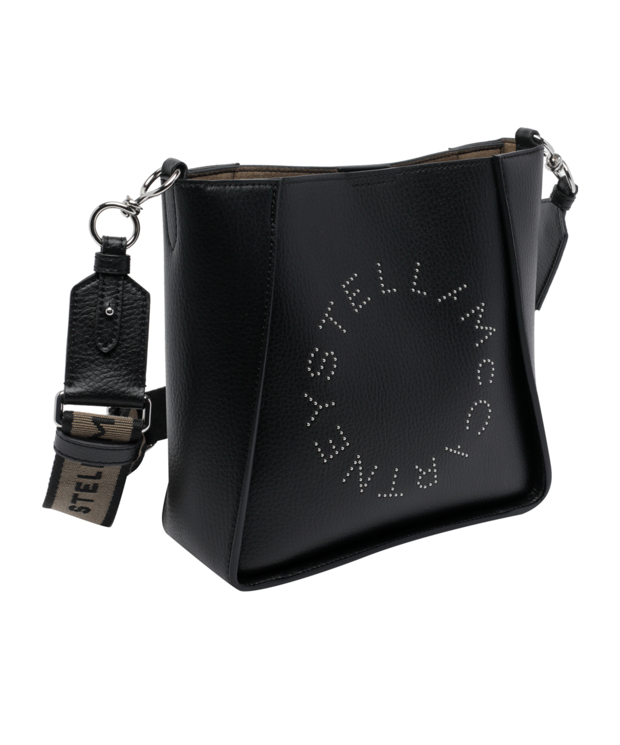 Stella Mccartney Letter Logo Shoulder Bag In Black
