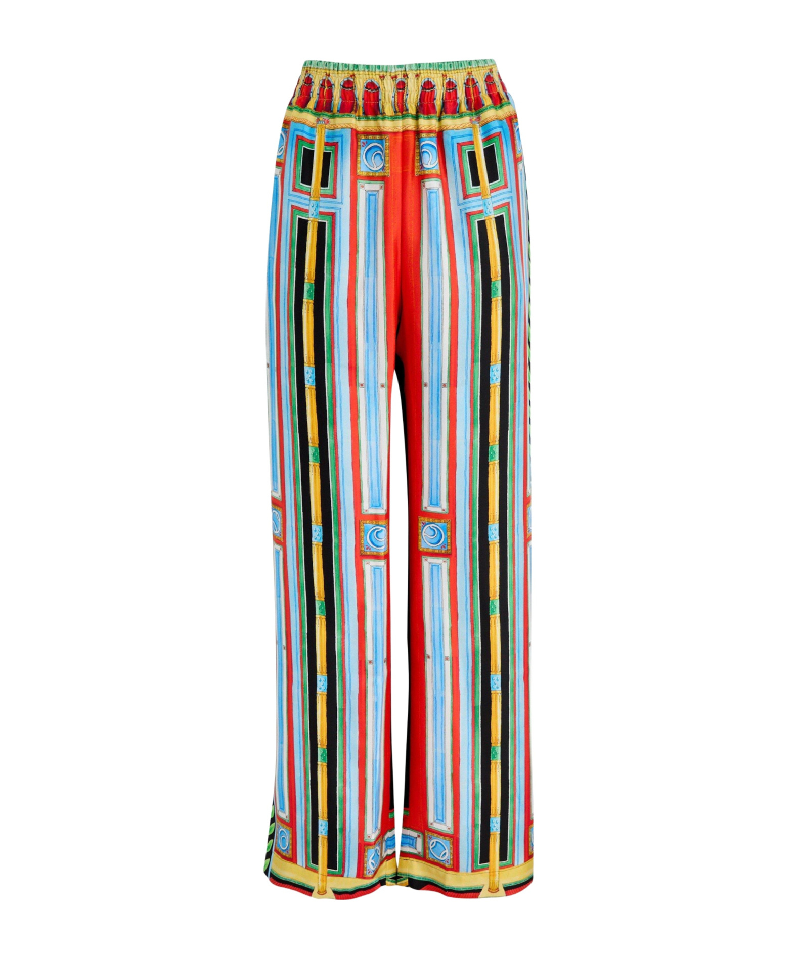 Casablanca Simple Silk Pants In Multi