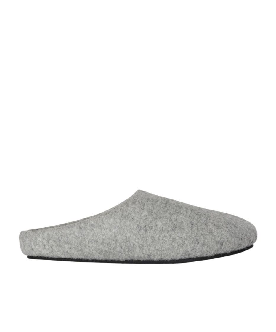 The Row Hugo Wool Cashmere Muller Shoes In Gray