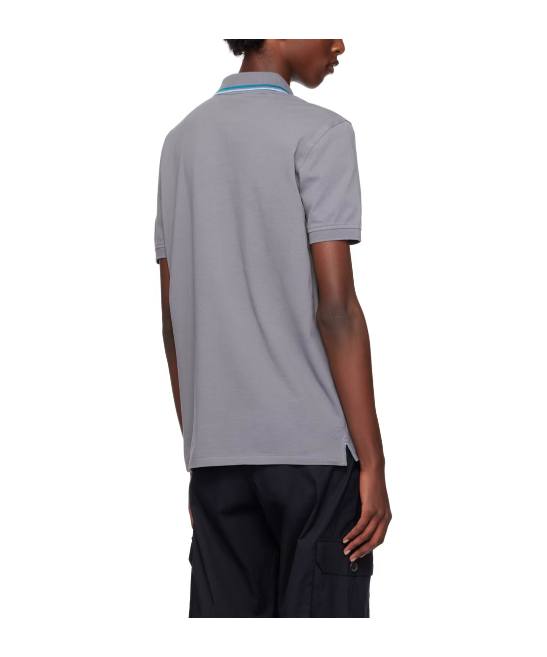 Ps By Paul Smith Gray Zebra Polo In Gray