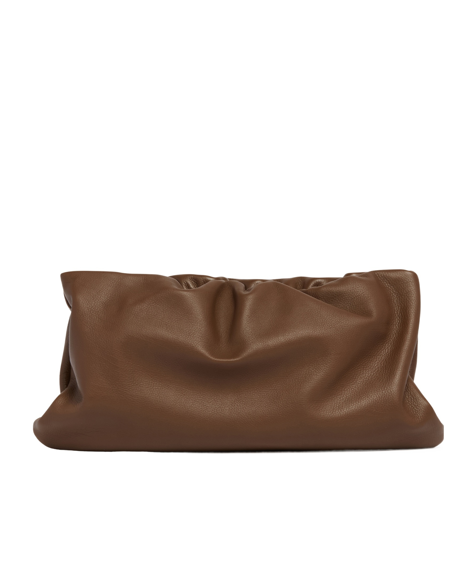 The Row Pleated Shoulder Bag In Brown