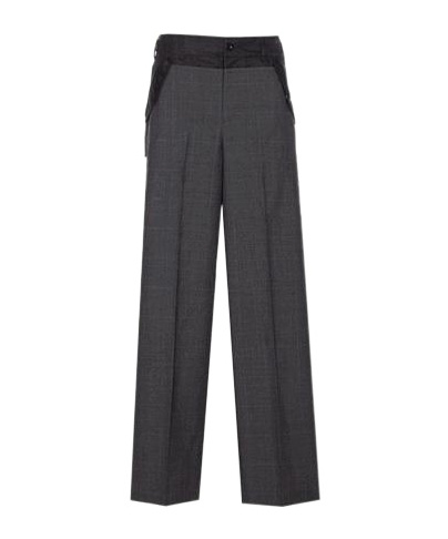 Sacai Glen Check Pants In Gray