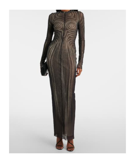 Jean Paul Gaultier Maxi Dress In Gray