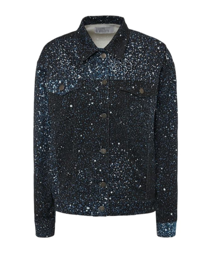 Giuseppe Di Morabito Giubbino In Denim Stretch Stampato  Donna In Blue