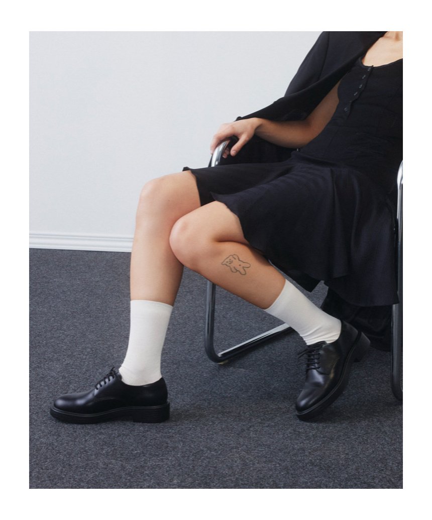 Camper Dean Leather Brogues In Black