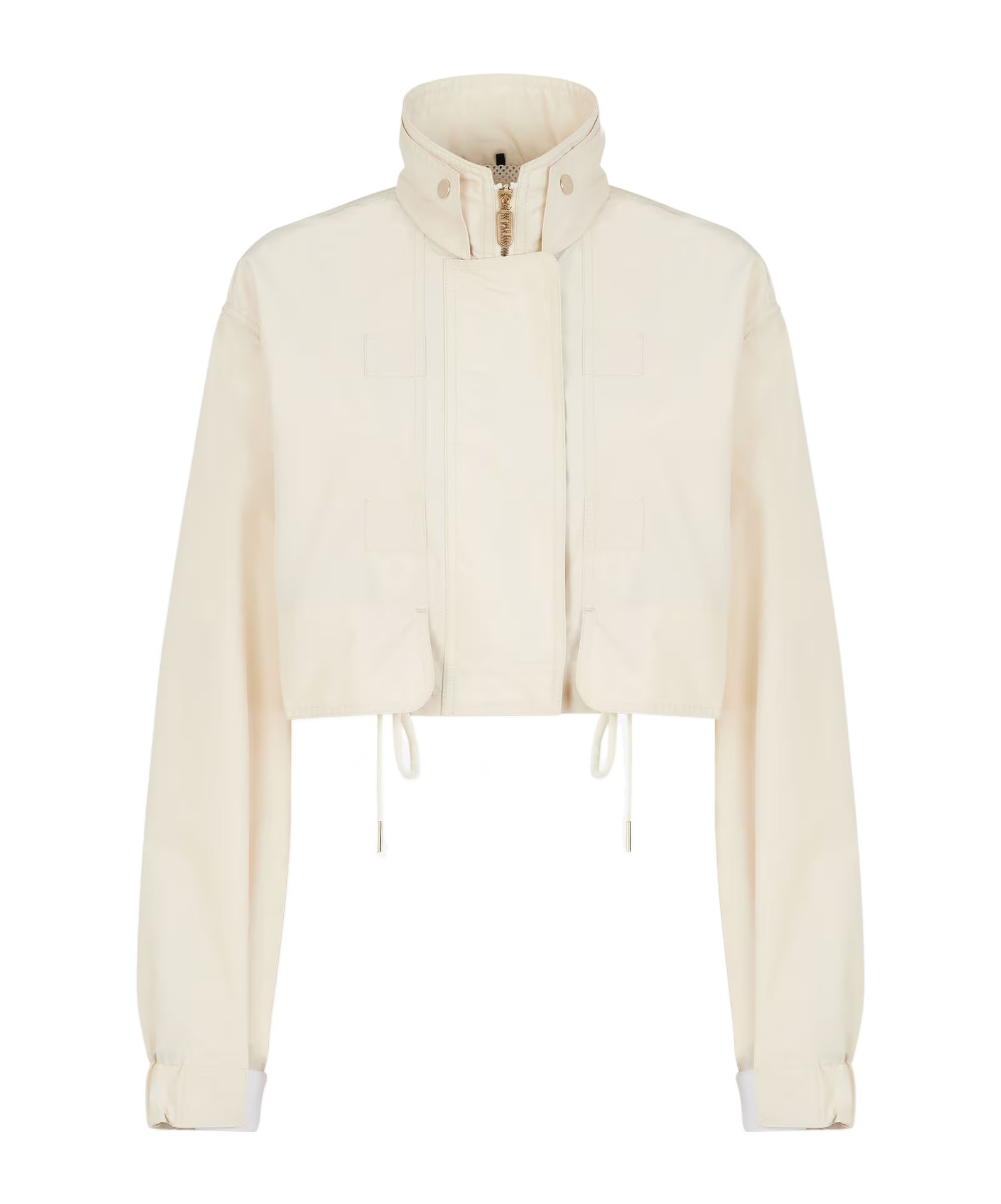 Fendi High-neck Zipper Windbreaker In White