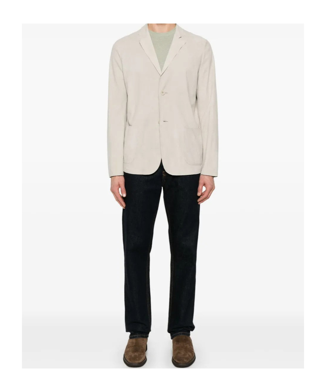 Salvatore Santoro Suede Jacket In White