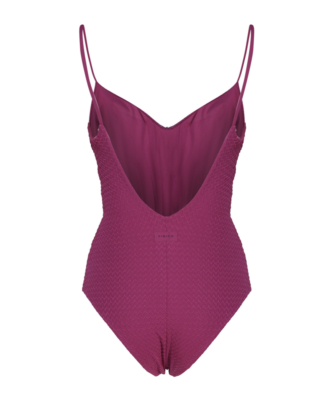 Fisico Solid Color One-piece Swimsuit In Red