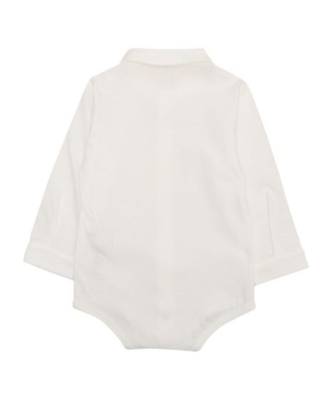 Il Gufo Long-sleeved Buttoned Bodysuit In White