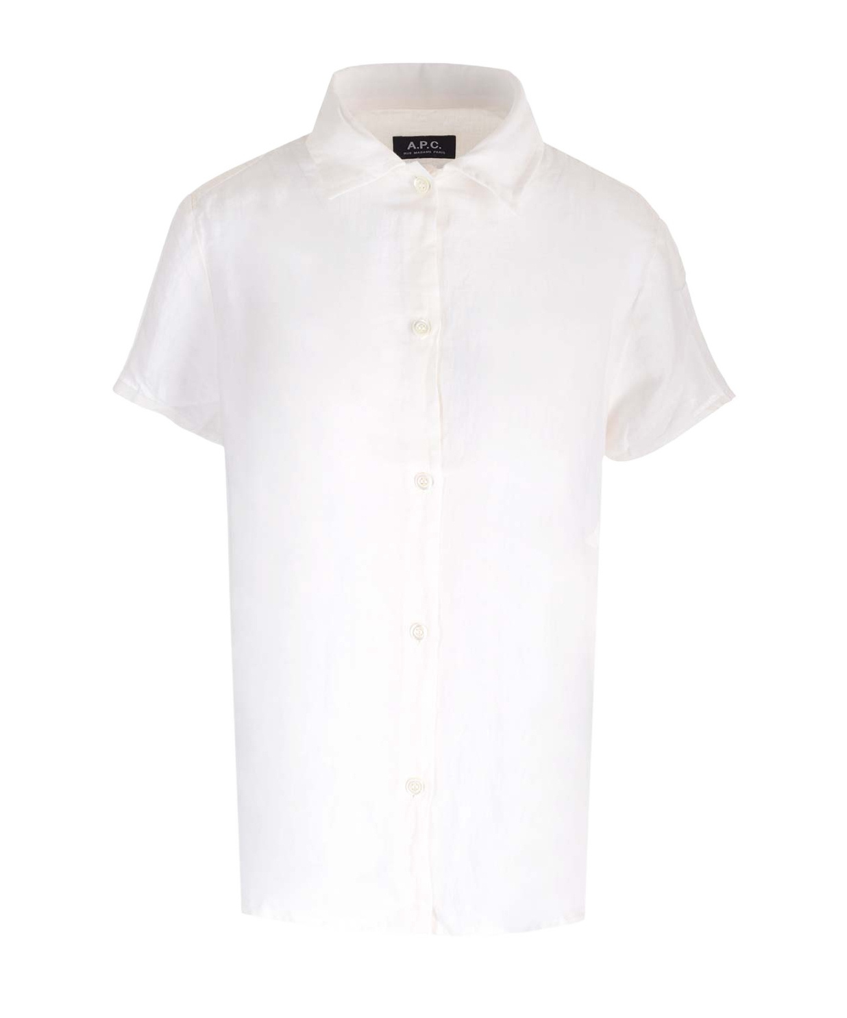 Apc Short-sleeved Button-up Shirt In White