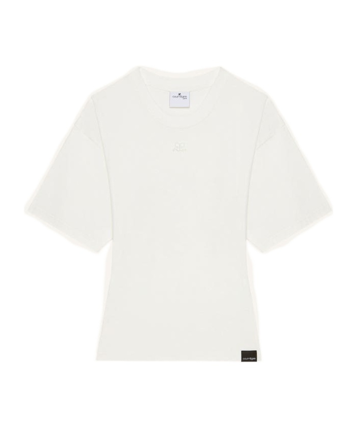Shop Courrèges Appliqué T-shirt In White
