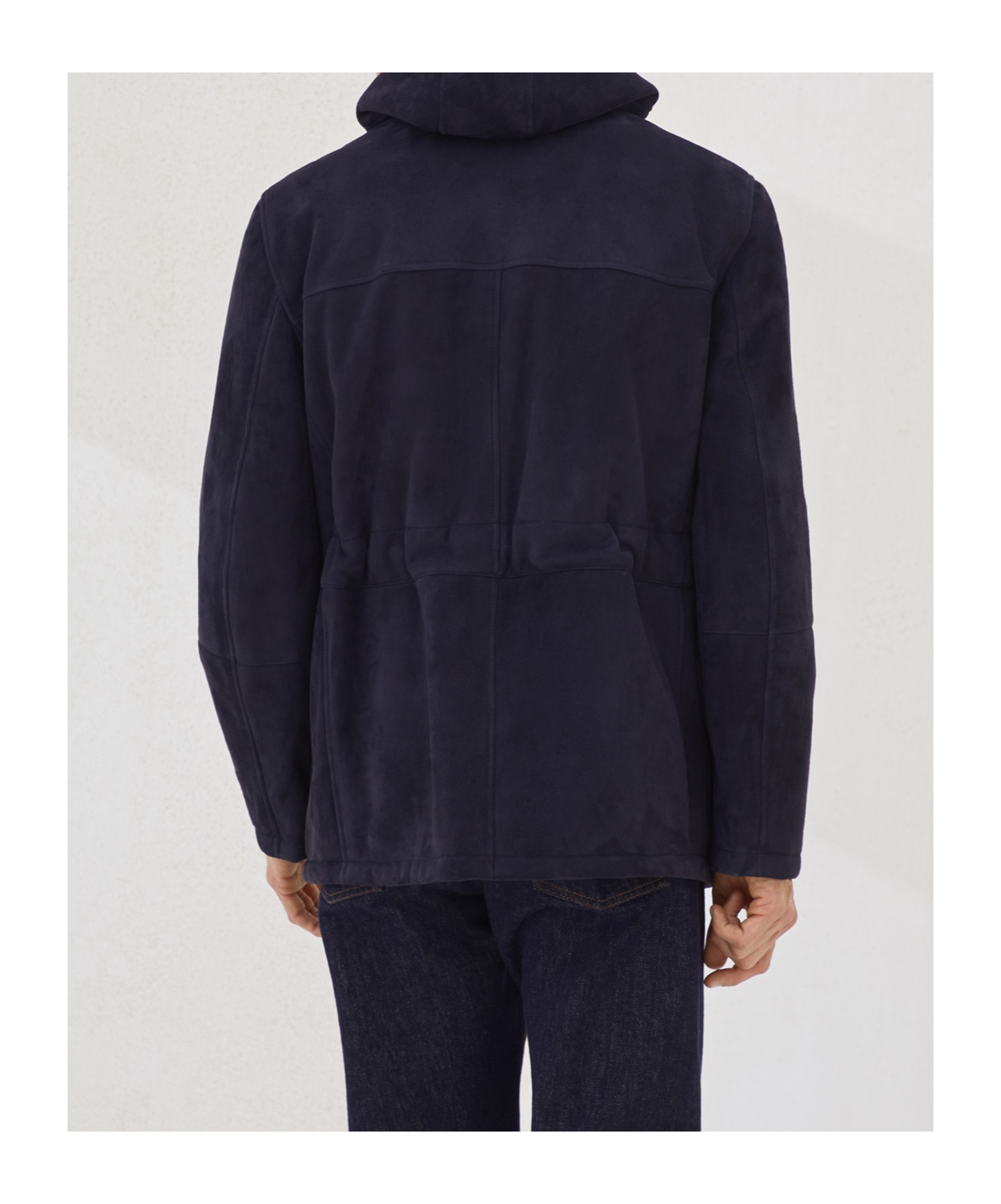 Brunello Cucinelli Shearling Parka In Blue