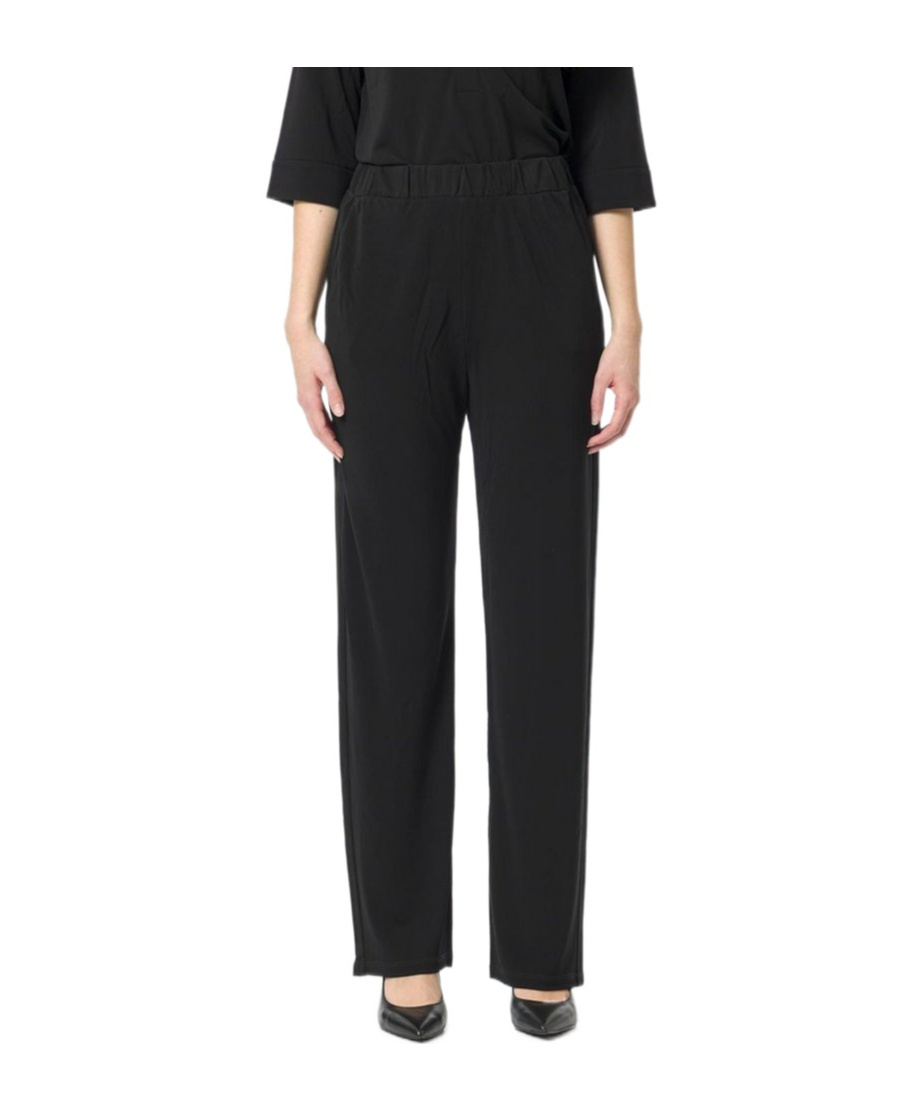 Max Mara Elastic Waist Casual Pants In Black
