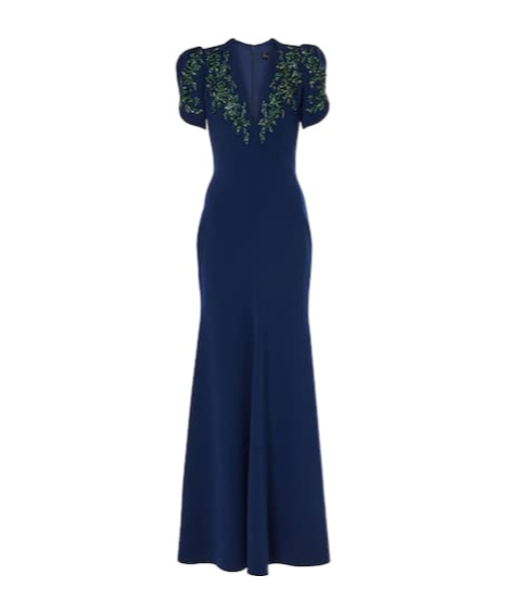 Jenny Packham Serenade Embellished Gown In Blue