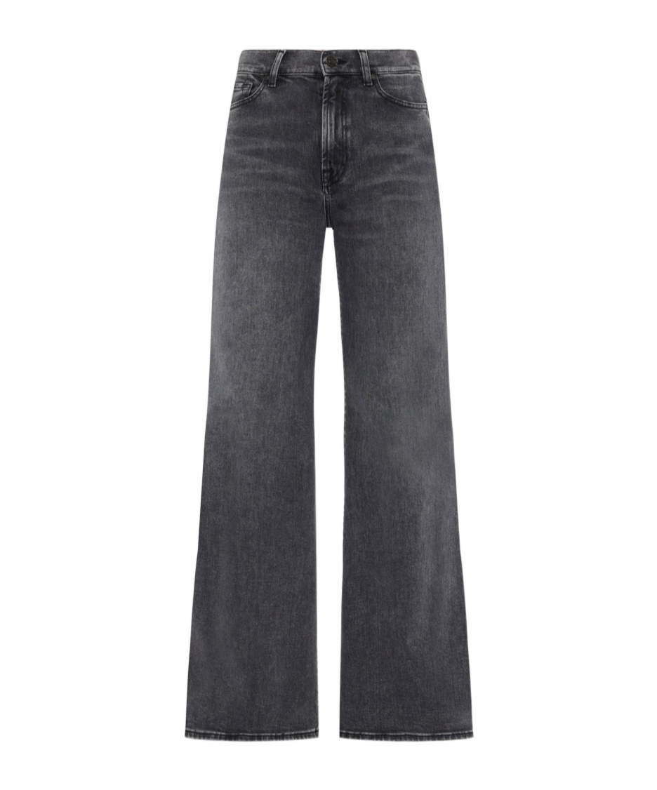 7 For All Mankind Denim Trousers With Belt Loops In Multi
